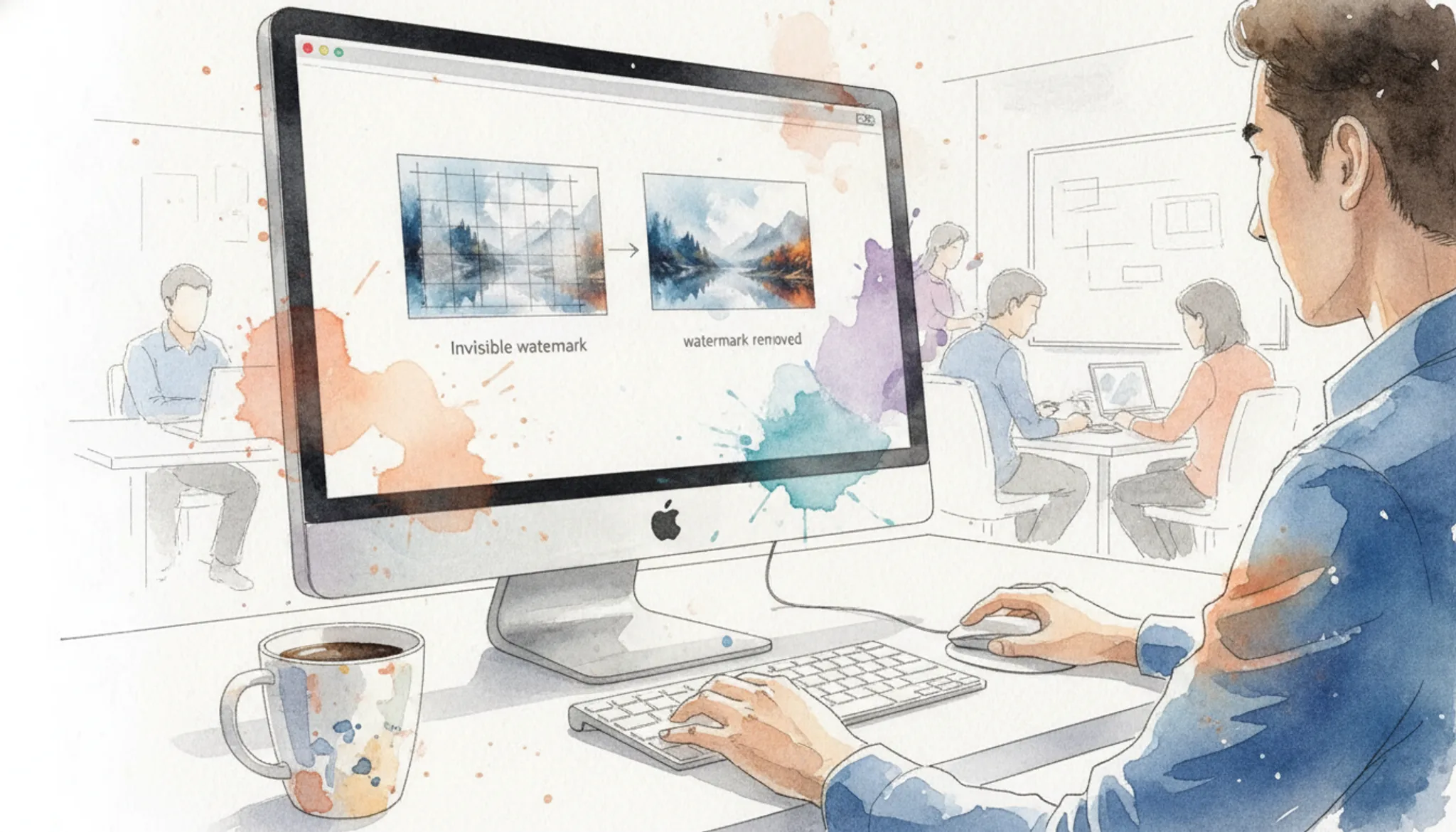 How invisible watermark removal works in your browser