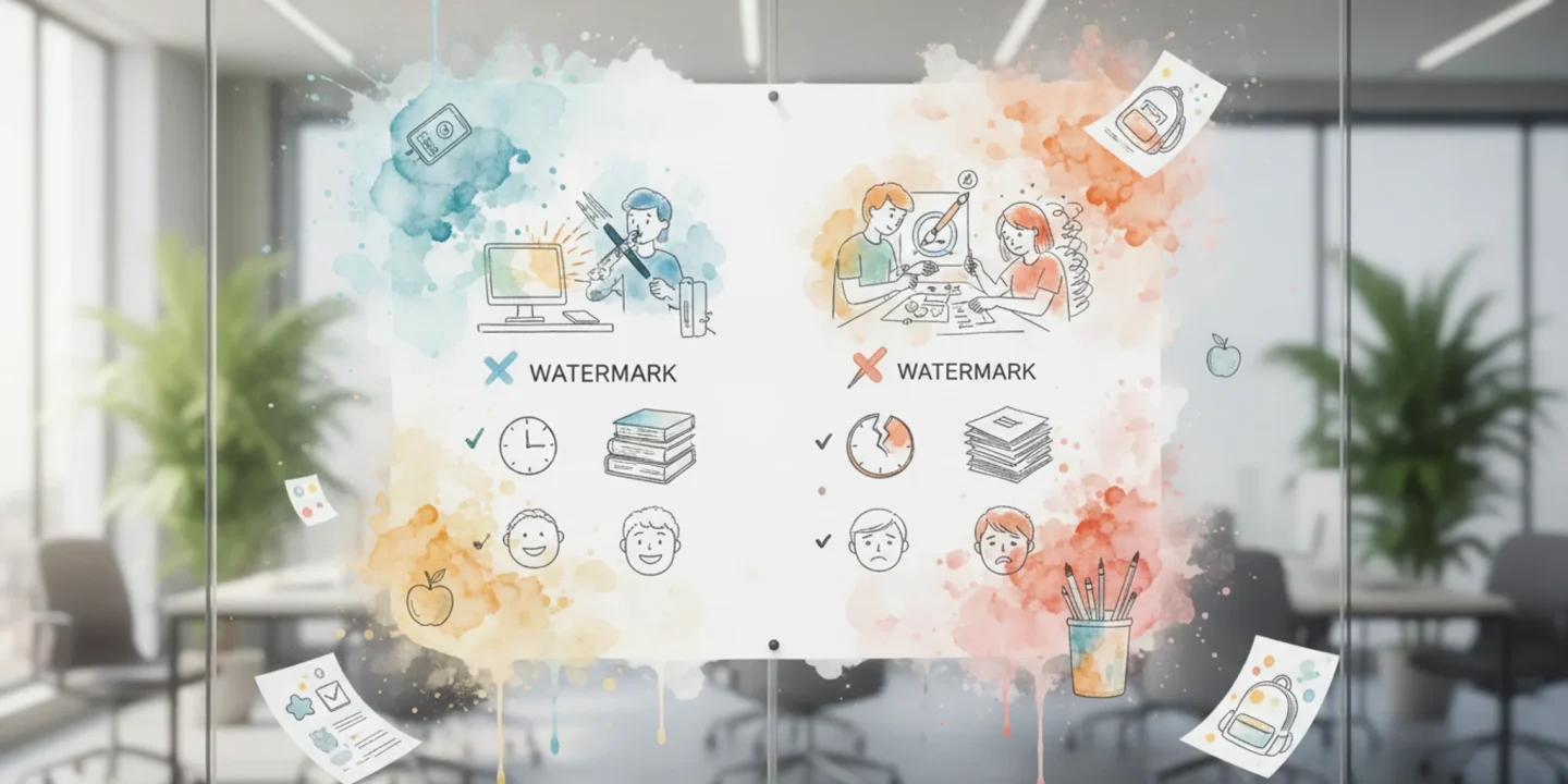 Remove AI watermarks instantly vs. manual editing: which saves more time for back-to-school? visual summary