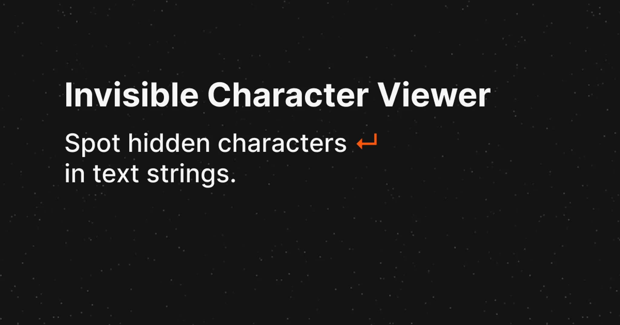 OpenGraph image for Invisible Character Viewer homepage